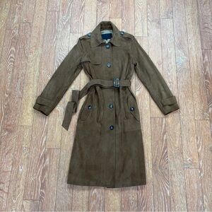 *** SOLD/NOT AVAILABLE*** Massimo Dutti Olive-Brown Suede Coat - Sz XS